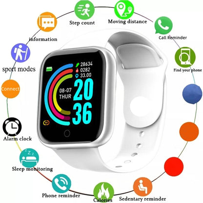 Smartwatch Men Women Wristwatches Smart Watch Message Fitness Monitor Bracelet Birthday Gift Electronic Clock For Android IOS Beauty World Shop