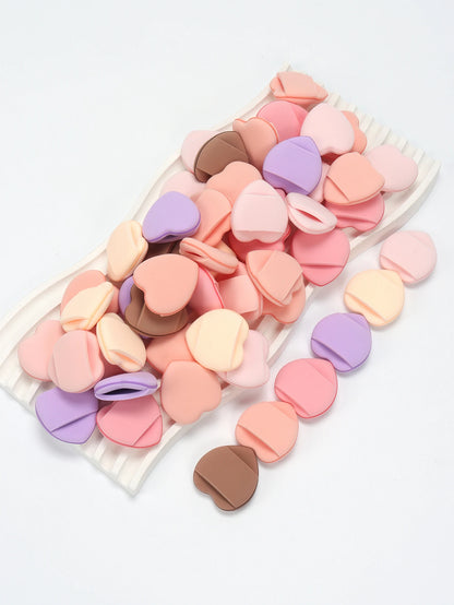 50 Mini Finger Cushions Air Cushion Powder Puff, Latex Free Mixed Sponge and Cosmetic Puff Is Used for Liquid Foundation Make- Beauty World Shop