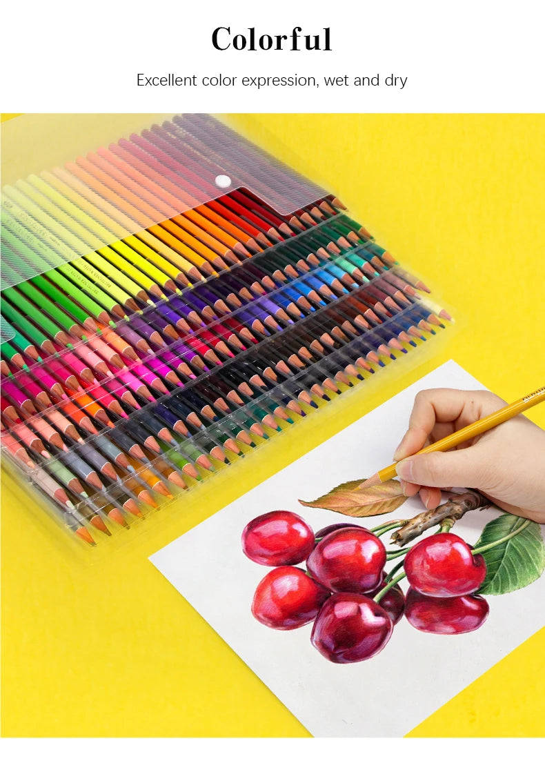 Brutfuner 48/72/120/150/160/180Colors Pencils Professional Oil Wood Soft Watercolor Pencil For School Draw Sketch Art Supplies Beauty World Shop