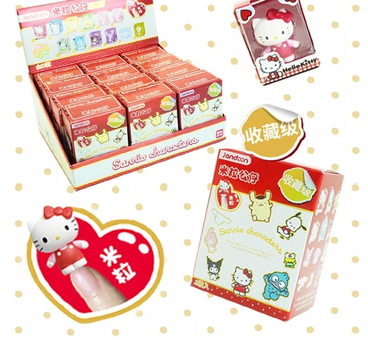 Sanrio Characters Sanrio Family Mini Figurine Series Blind Box Mini Doll Kt Cat Melody Kuromi Office Desktop Decoration Toy Gift Beauty World Shop