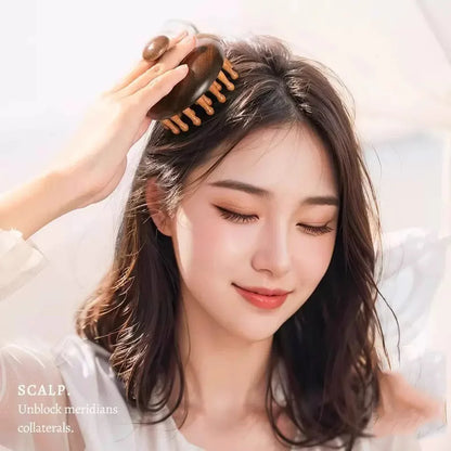 1PC Disc Wooden Scalp Massager Head Massager Massage Comb Hair Meridian Comb Beauty World Shop