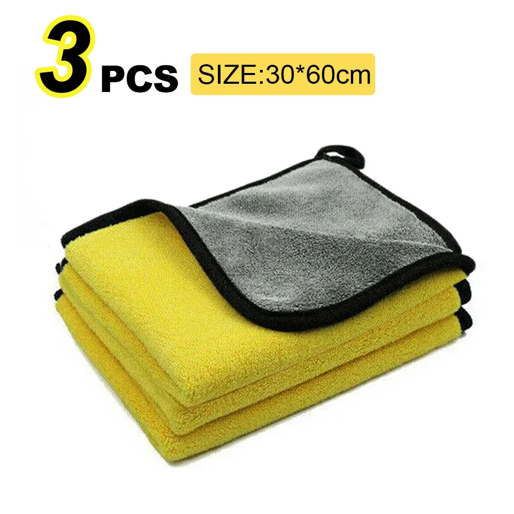 Car Wash Microfiber Towel 30x30/60CM Car Cleaning Drying Cloth Hemming Car Care Cloth Detailing Car Wash Towel Beauty Fashion
