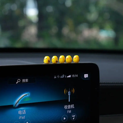 5Pcs Cute Mini Ducks Car Interior Decoration Auto Rearview Mirror Dashboard Ornaments For Woman Man Gift Car Accessories Beauty World Shop