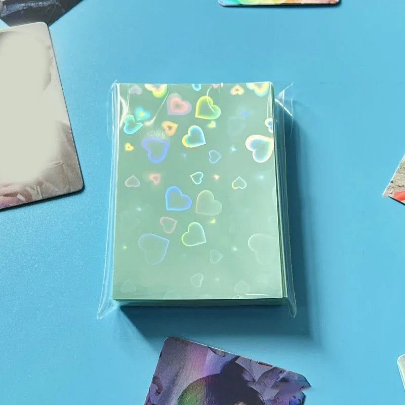 50PCS Heart Sleeves Color Photo Card Sleeve Photocard Holder Kpop Popcorn Sleeves Photo Card Packaging BQ01 Beauty World Shop