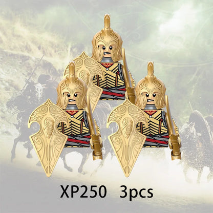 3pcs Lord Rings Elves Orcs Army Dwarf Rohan Mini Action Toy Figures Building Blocks Assembly Toys for Kids Birthday Gift Beauty World Shop