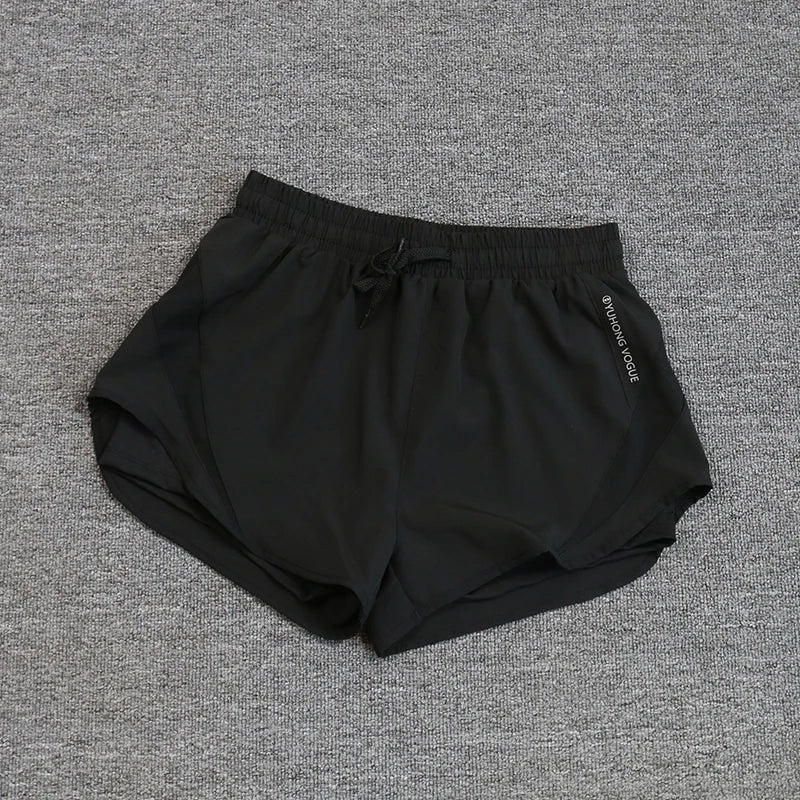 2024 summer cross-border foreign trade Fitness running exercise shorts women's breathable quick-drying anti-exposure short pants
