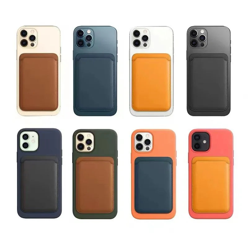 Magnetic MagSafe Wallet - PU Leather Card Holder Case for IPhone 12/13/14/15/16, Slim MagSafe Accessory with Card Storage Beauty World Shop