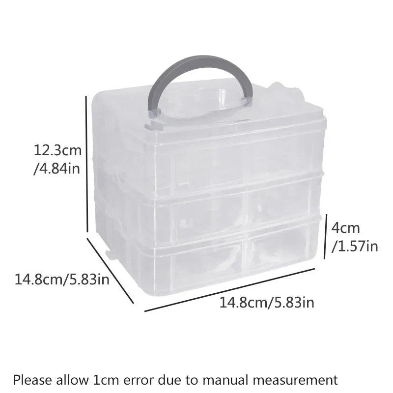 5 pcs Transparent Lockable Box Small Object Storage Box Fishing Gear Accessories Box Plastic Material Beauty Trend Shop