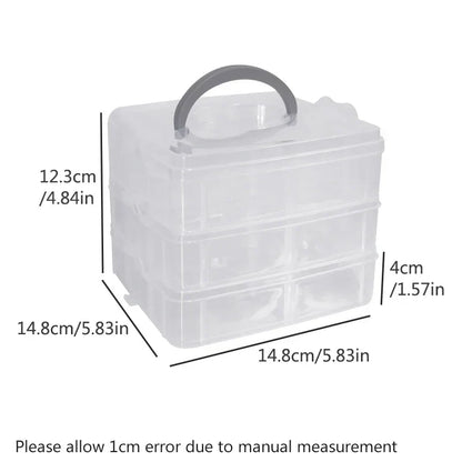 5 pcs Transparent Lockable Box Small Object Storage Box Fishing Gear Accessories Box Plastic Material Beauty Trend Shop