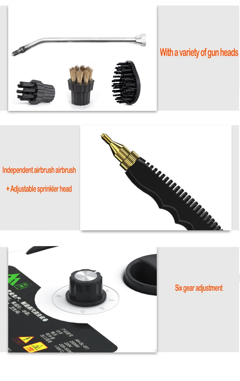 Steam Cleaner High Temperature Sterilization Air Conditioning Kitchen Hood Home /Car Steaming Cleaner 110V US Plug /220V EU Plug Beauty World Shop
