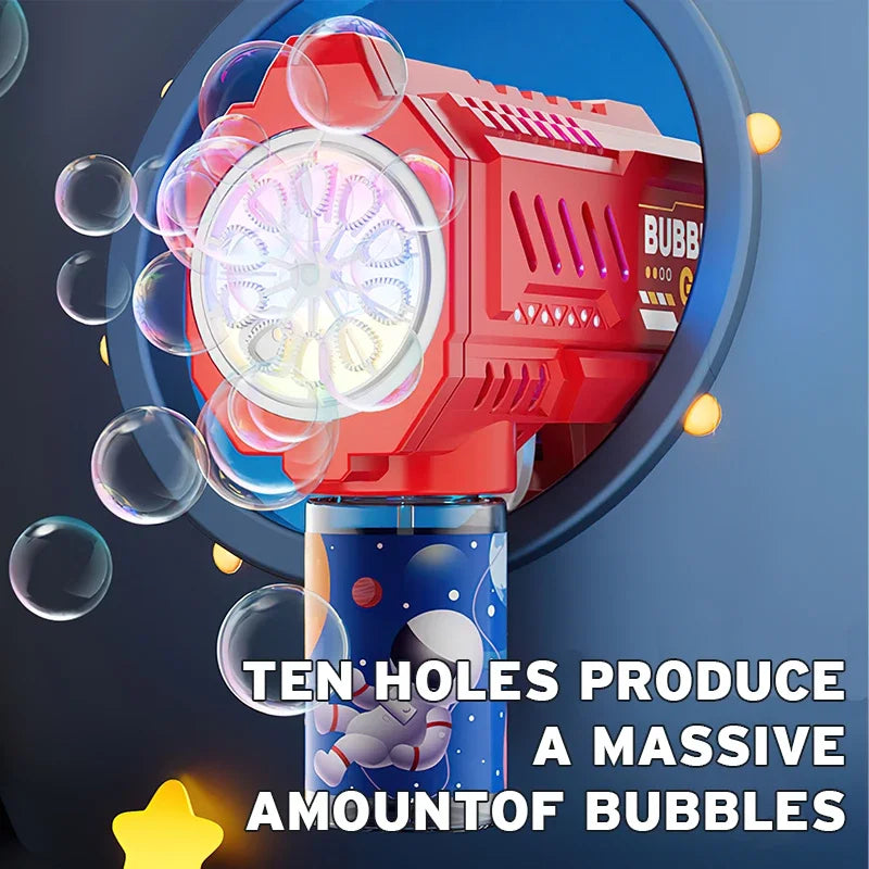 Fully Automatic Bubble Gun Rocket Bubbles Machine Automatic Blower with Bubble Liquid Toy for Kids Beach Outdoor Bubble Gifts Beauty World Shop