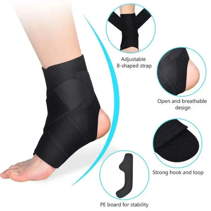 Adjustable Ankle Brace Breathable & Comfortable Elastic Ankle Support Sleeve Running Basketball Volleyball Foot Tendon Support Beauty World Shop