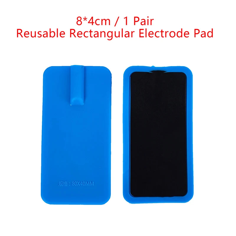 1Pair Muscle Stimulator Electrode Pads Muscle Pain Relief Replacement Pads for Tens Body Toning Therapy Machine Accessories Beauty World Shop