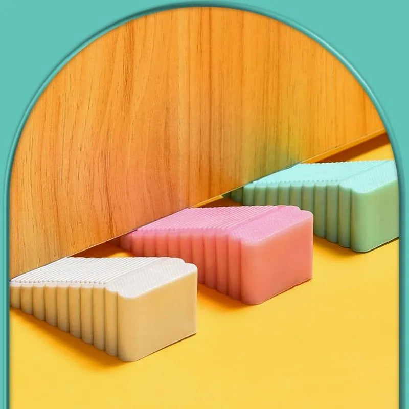 Safety Silicone Door Stop Stoppers Block Wedge Doorstops Door Stopper Home Office Door Rear Retainer Anti-collision Stop Beauty World Shop