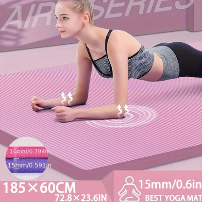 10/15MM Thick NBR Yoga Mats Anti-slip Sport Fitness Mat Blanket For Exercise Yoga And Pilates Gymnastics Mat Fitness Equipment Beauty World Shop