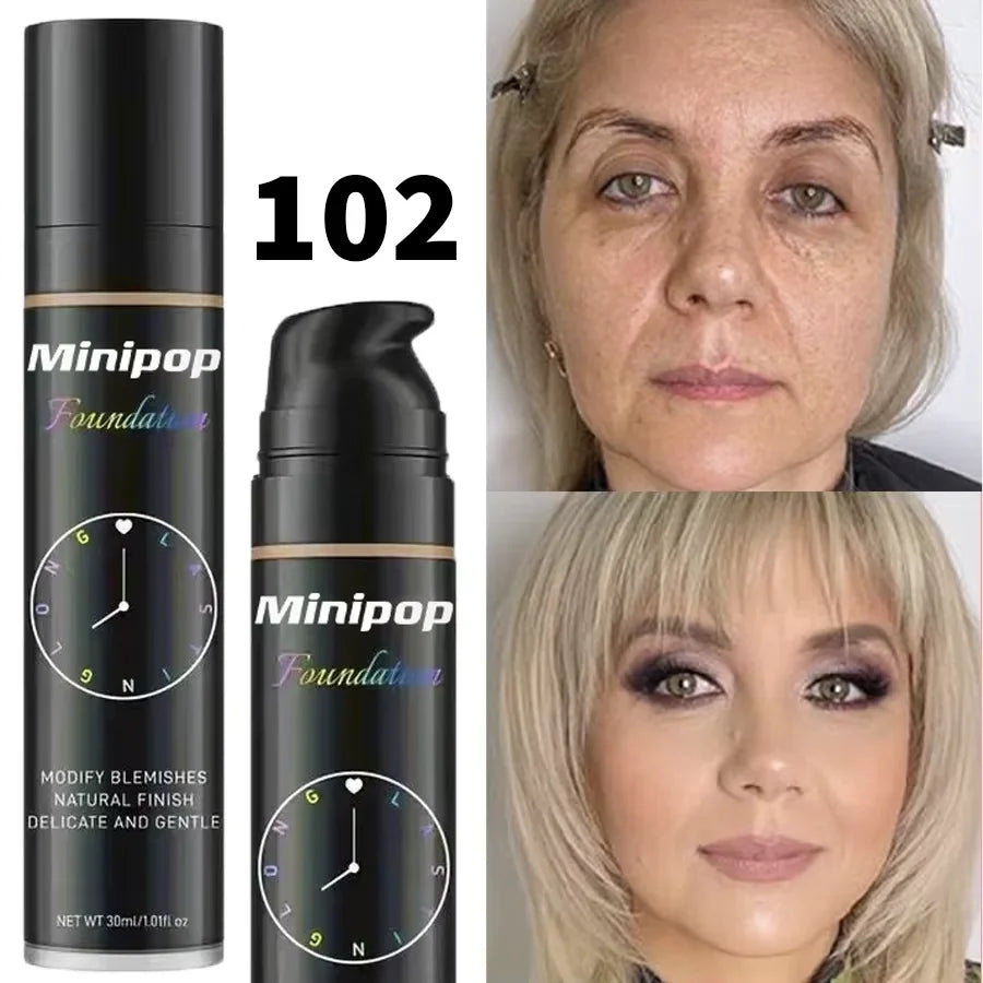 8-Color Liquid Foundation Makeup Set Waterproof Sweat-Resistant Concealer Professional Korean Style Face Base for Flawless Look Beauty World Shop