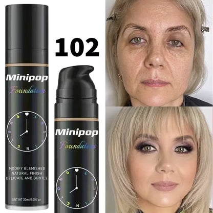 8-Color Liquid Foundation Makeup Set Waterproof Sweat-Resistant Concealer Professional Korean Style Face Base for Flawless Look Beauty World Shop