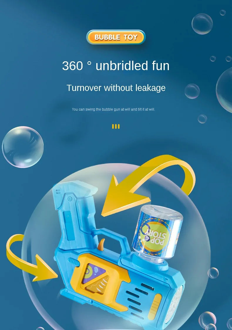 Children Bubble Gun Toy Astronaut Fully Automatic Bubble Machine Bubbles Gun Outdoor Game Fantasy Toy for Boys Girls Gifts Beauty Fashion