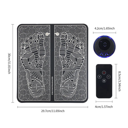 EMS Foot Massager Pad Relief Pain Relax Feet Acupoints Massage Electric Muscle Stimulation Improve Blood Circulation Relax Feet Beauty World Shop
