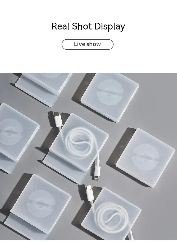 Portable Transparent Cable Organizer Cord Management Usb Cable Winder Retractable Phone Holder Charger Wire Storage Protector Beauty Trend Shop