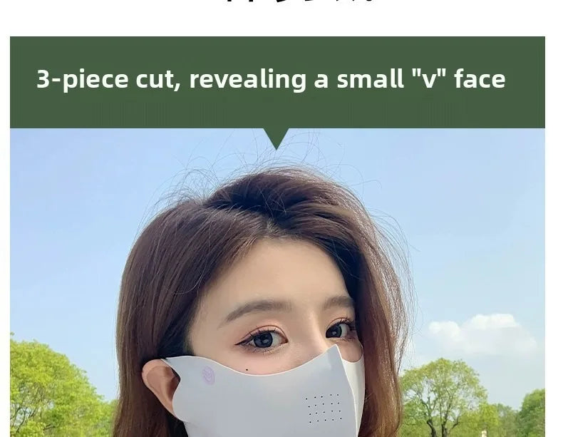 Women Summer UV Protection Neck Scarf Ice Silk Face Mask Cover Outdoor Wrap Cover Sports Cycling Sun Proof Sunscreen Dustproof Beauty World Shop