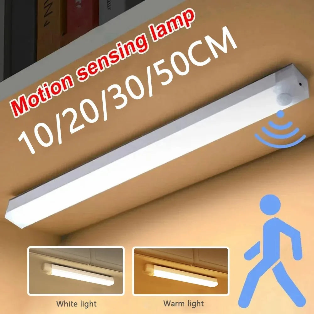LED Motion Sensor Light Wireless LED Night Light Type C Rechargeable Light Cabinet Wardrobe Lamp Staircase Backlight For Kitchen Beauty Fashion