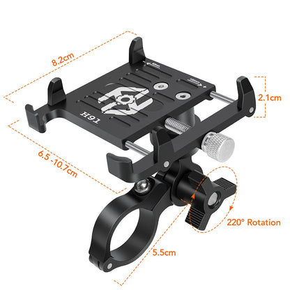NEWBOLER MTB Phone Mount Stand Bicycle Holder 360° Rotatable Aluminum Adjustable Bike Phone Holder Non-slip Cycling Bracke Beauty World Shop