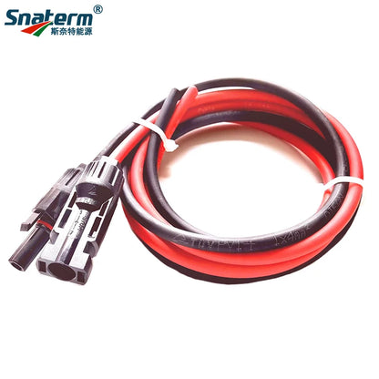 1 Pair Solar Panel Extension Cable Copper Wire Black and Red with solar Connector Solar PV Cable 6/4/2.5 mm2 10/12/14 AWG Beauty World Shop