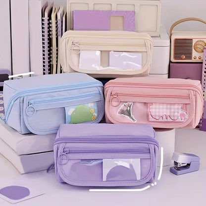 1pc large capacity learning pencil case with multifunctional desktop organization and storage stationery box for boys and girls Beauty World Shop