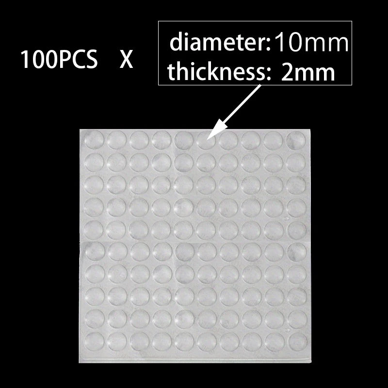 100Pcs Soft Silicone Rubber Anti Slip Bumpers Feet Pads Damper Buffer Cabinet Bumpers Silicone Furniture Pads Drawer Door Pad Beauty World Shop