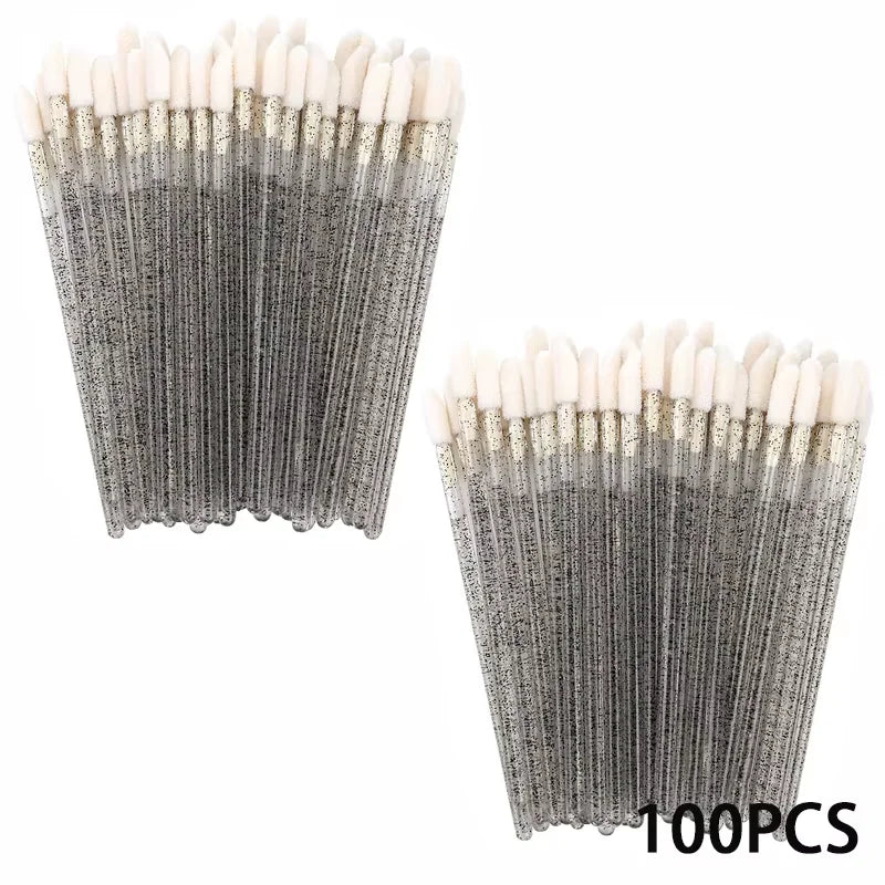 100/200pcs Lip Wands Applicators Eyelashes Brushes Lipstick Brush Mascara Applicator Gloss Wands Eyelash Extension Makeup Tool Beauty World Shop