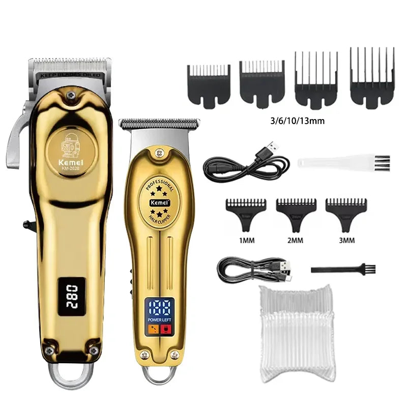 Kemei KM-2628 KM-678 KM-2024 USB Rechargeable Hair Clipper Professional Cordless Men Hair Trimmer Men's Hair Cutting Machine Beauty Trend Shop