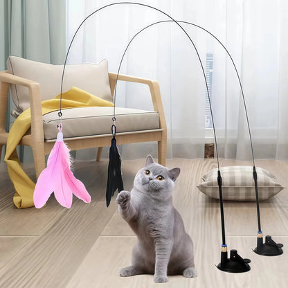 Pet Cat Toys Cute Funny Rainbow Strips Stick Cat Teaser Wand  Pet Toys for Cats Interactive Toys Cat Supplies Pet Products Beauty World Shop