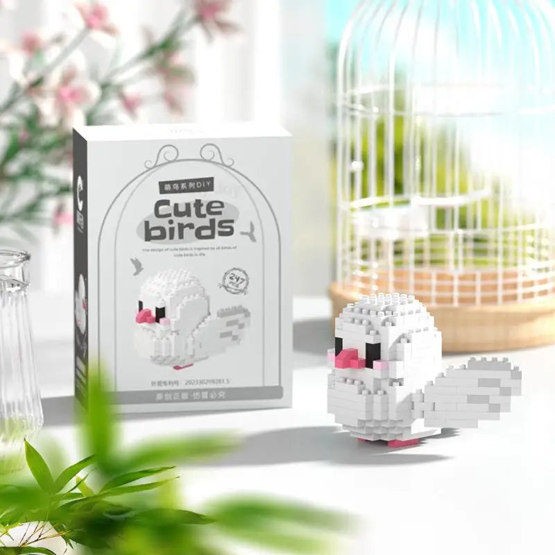 Kawaii Cute Bird Small Building Blocks Set Creative Educational Building Toys For Boys Girls Toys Suitable For Decorate Beauty World Shop