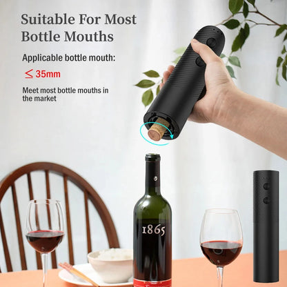 Electric Wine Bottle Opener Automatic Red Wine Corkscrew Rechargeable Wine Opener One-click Button Wine Tools Kitchen Products Beauty World Shop