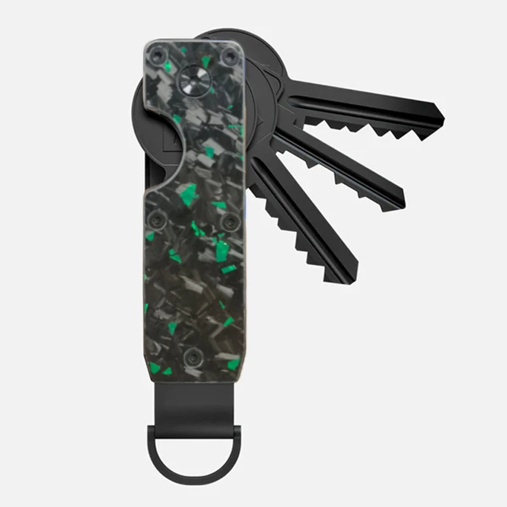 Minimalist Innovative Aluminum Alloy Compact Key Holder Key Rings Key Organizer Metal Key Holder 2-6 Keys Beauty World Shop