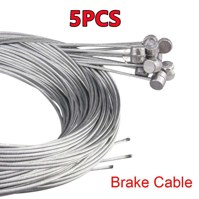 10/5/3/1PC 2M MTB Bicycle Brake Line Bicycle Speed Line Fixed Gear Shifter Gear Brake Cable Set Core Inner Wire MTB Road Bike Beauty World Shop