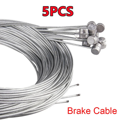 10/5/3/1PC 2M MTB Bicycle Brake Line Bicycle Speed Line Fixed Gear Shifter Gear Brake Cable Set Core Inner Wire MTB Road Bike Beauty World Shop