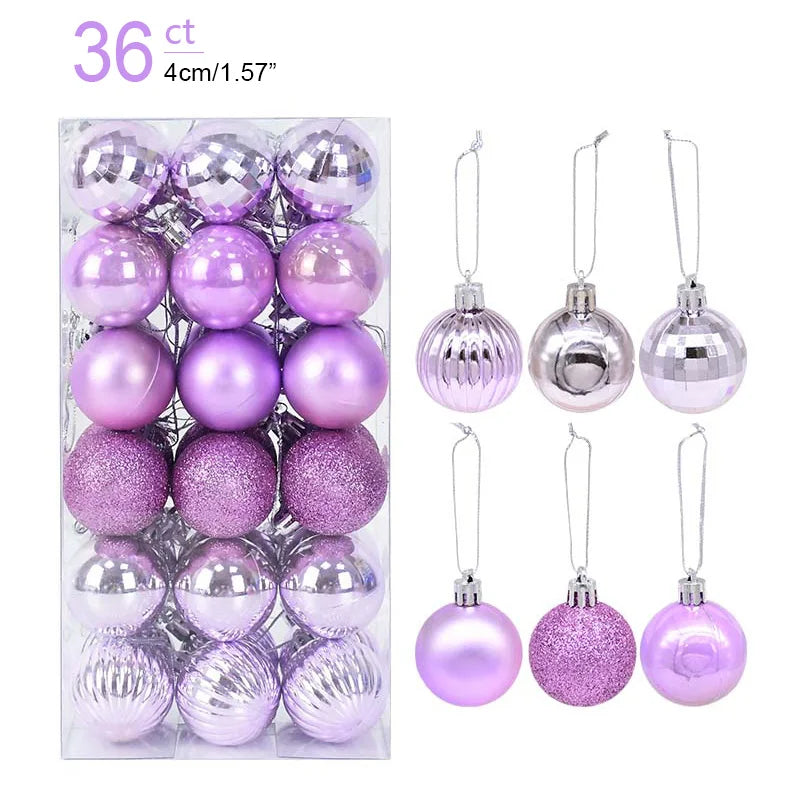 1box Christmas Balls Christmas Tree Ornaments Ball Xmas Hanging Tree Pendants Home Party Decor 2026 New Year Gift Noel Navidad Beauty World Shop