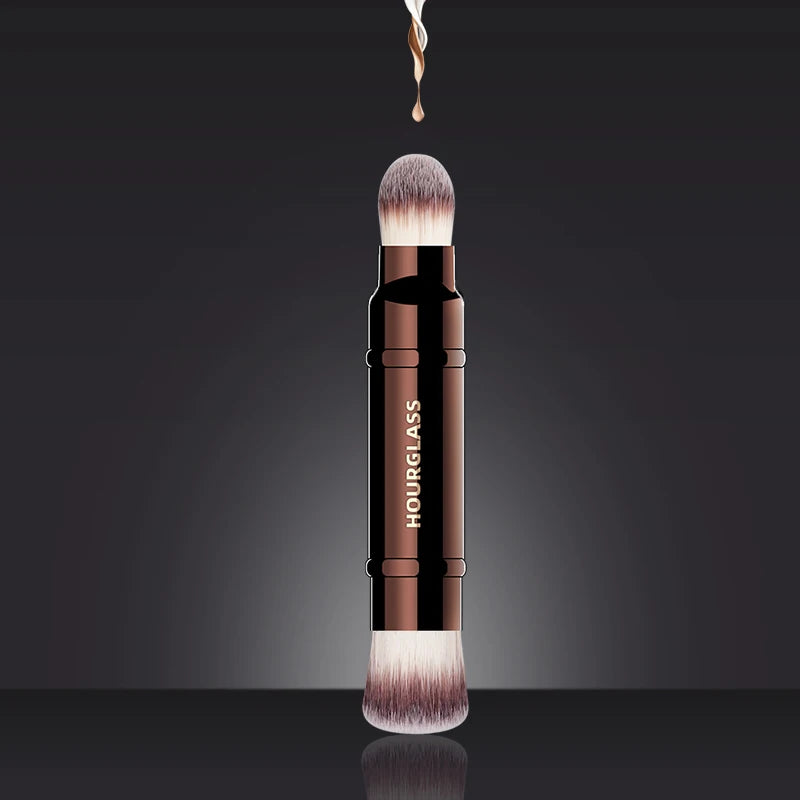 Hourglass Makeup Brush- No.15 Retractable Double-Ended Complexion Brush Soft Fiber Hair Fashion Design Single Face Brush Beauty World Shop