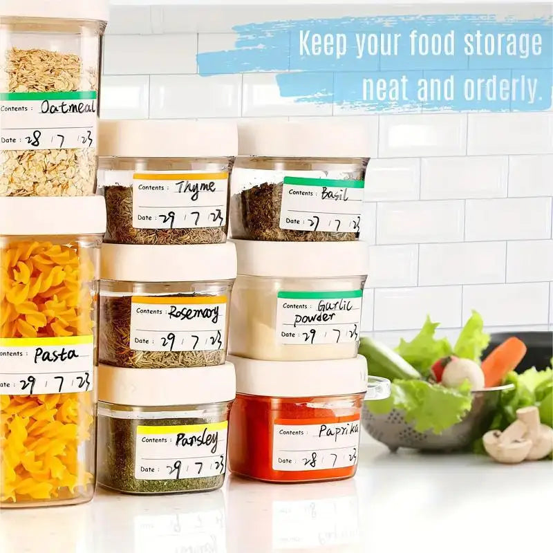 100/400 Pieces Colorful Refrigerator Labels Food Storage Labels Stickers for Food Containers Beauty World Shop