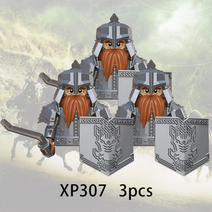 3pcs Lord Rings Elves Orcs Army Dwarf Rohan Mini Action Toy Figures Building Blocks Assembly Toys for Kids Birthday Gift Beauty World Shop