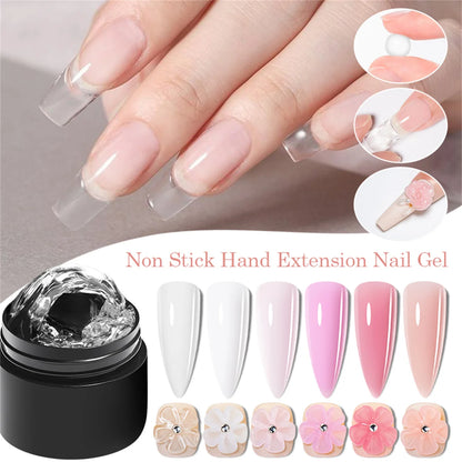 2/3pcs Clear Non-Stick Hand Extension Gel Nail Polish Set 3D Shaping/Sculpting/Carving UV/LED Gel Jelly Hard Gel Manicure DIY Beauty World Shop
