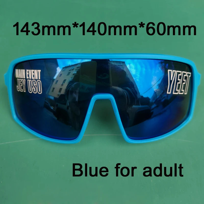 Jey Uso YEET Sunglasses Sports Shades MAIN EVENT Blue Glasses Bloodline USOS RARE Colors Motorcycle Glasses Beauty World Shop