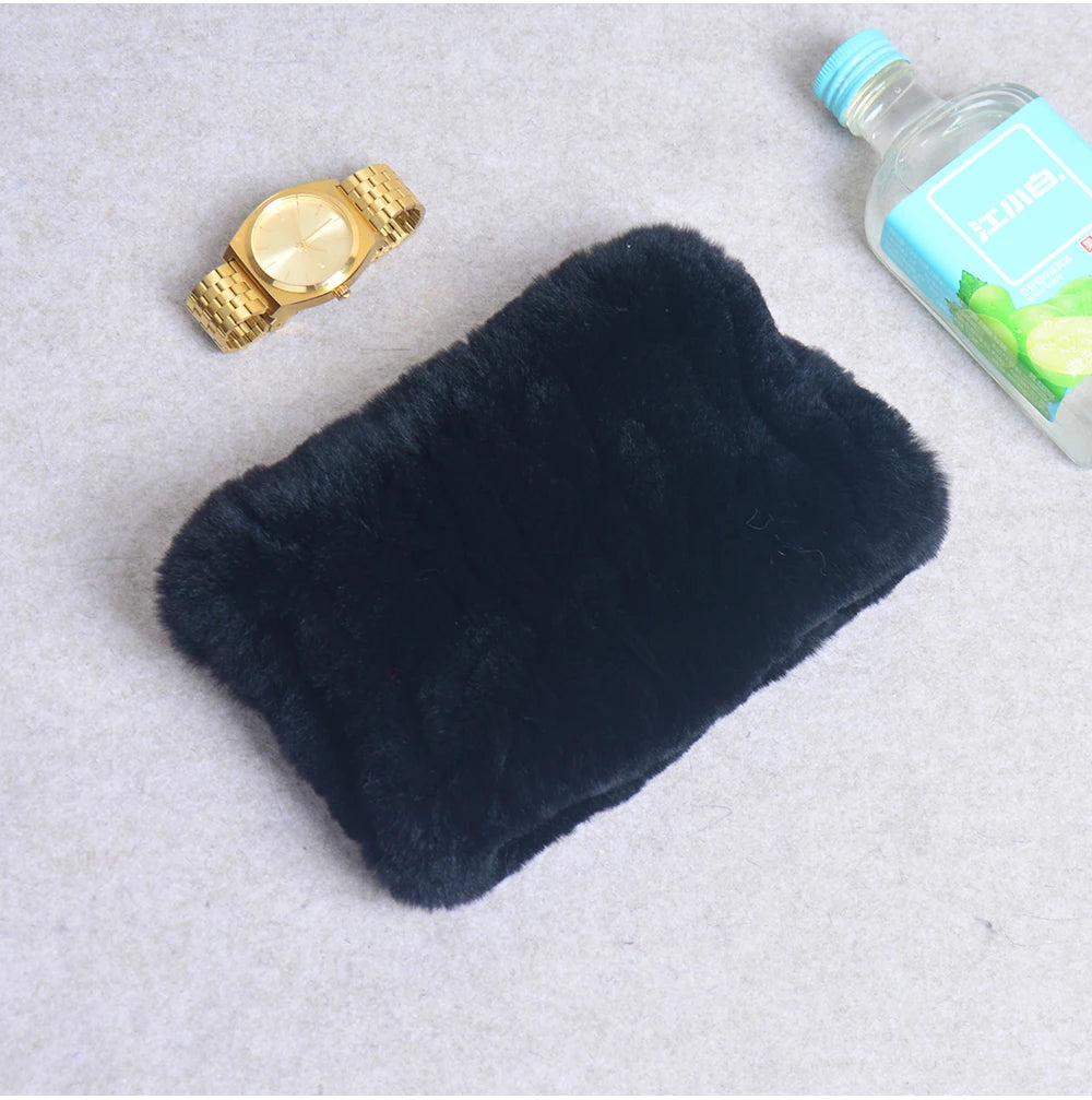 Women Handmade Stretch 100% Real Rabbit Fur Scarf Knit Genuine Rex Rabbit Fur Headbands Girls Natural Rabbit Fur Ring Scarves Beauty World Shop