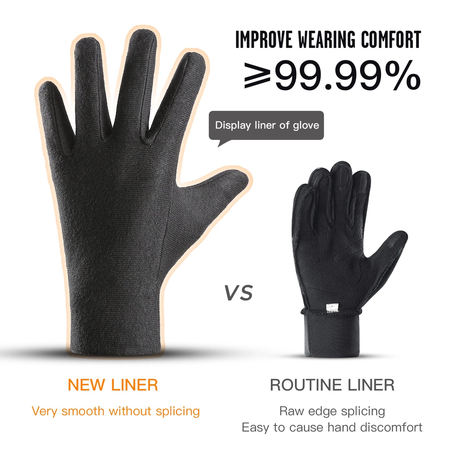 3M Ski Gloves Black Waterproof Winter Warm Cycling Outdoor Sports Running Riding Motorcycle Touch Screen Snowboard Gloves Men Beauty World Shop