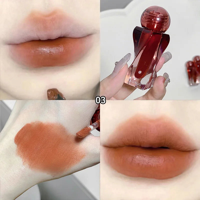 Artistic Soft Mist Mousse Lip Glaze Velvet Matte Lipstick Holding Makeup Not Easy to Sticky Cosmetics Lipstick Beauty Trend Shop