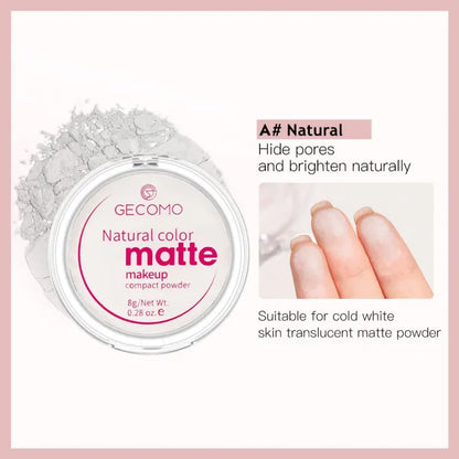 GECOMO Mattifying Compact Powder 12H Long Last Oil Control Silky Matt Makeup Setting Powder Translucent For All Skin Tones Beauty World Shop
