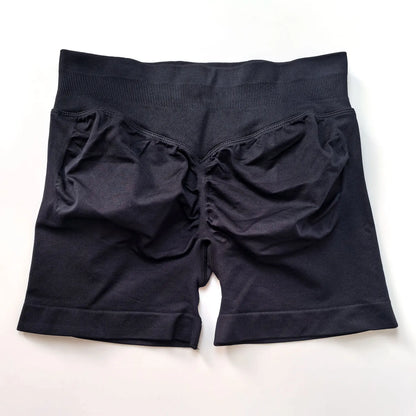 NCLAGEN Impact Shorts Women Low Rise Workout Gym Clothes Running Seamless Sports Leggings Scrunch Booty Hip Lifting Yoga Shorts