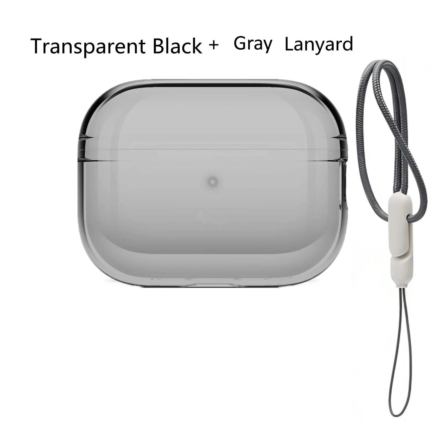 Transparent Protective lanyard Case Cover For Airpods Pro 2 TPU Soft Skin Shockproof Case Cover Designed for Airpods Pro2 Earbud